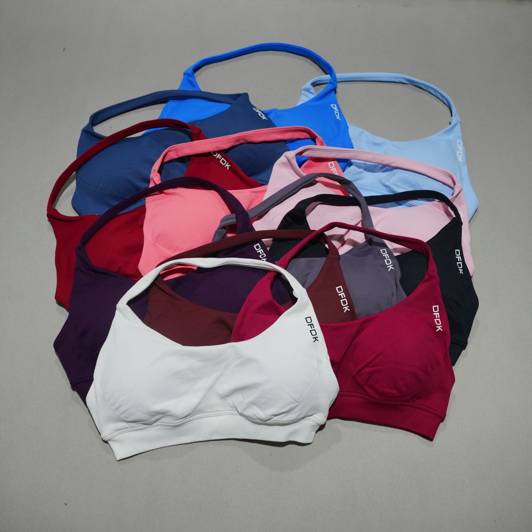 Push Up Bra Padded - DFDK 女性シームレススポーツブラ高サポートバックレスヨガキャミソールトッププッシュアップフィットネスランニングジムワークアウトアスレチックスポーツブラ
