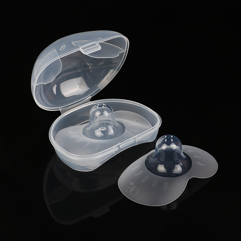 Nipple Cover Pasties - 2 個のシリコン乳首プロテクター授乳母親乳首シールド保護カバー授乳用クリアキャリングケース