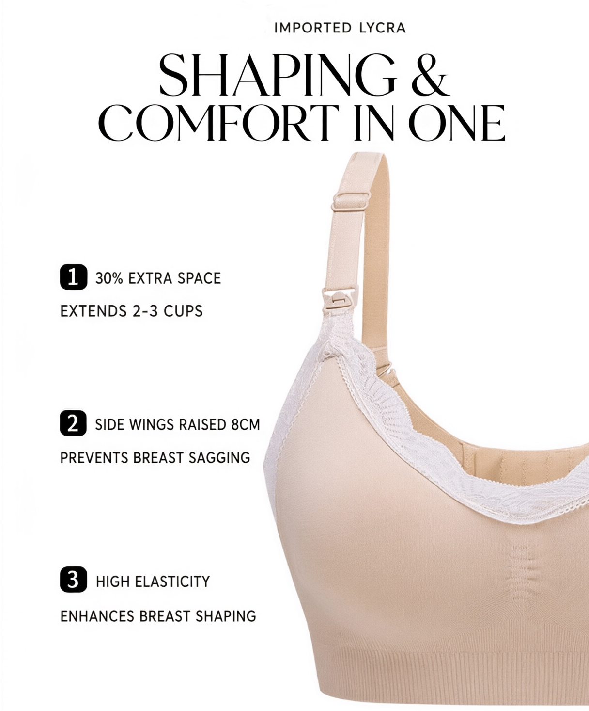 レースのシームレス授乳ブラ、ワイヤーなしの授乳用マタニティブ - Nursing Bra Sleep のレビューと価格