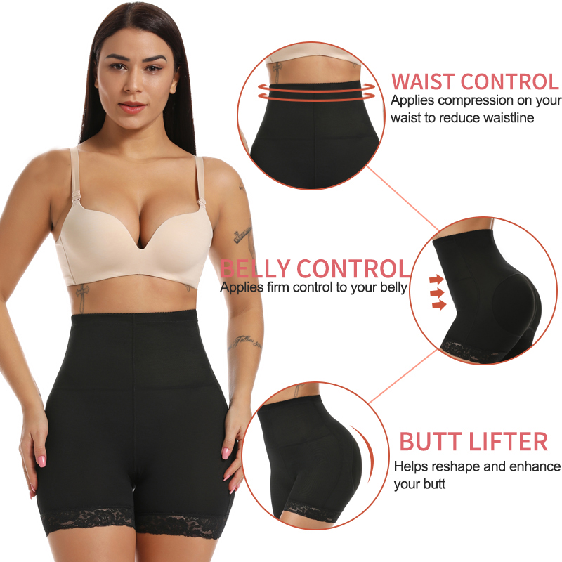 レディースパッド入りシェイプウェアヒップエンハンサーショーツ - Shapewear Bodysuit Firm のレビューと価格