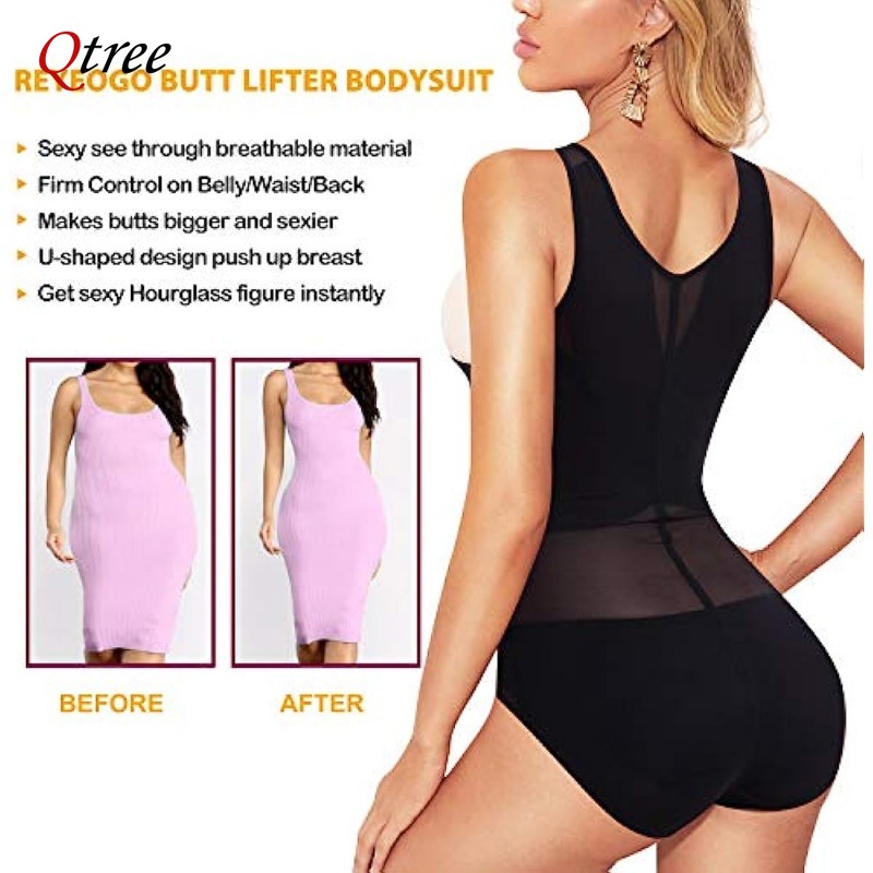 Qtree-FAjas女性用リダクショントレーナー、ボディシ - Shapewear Bodysuit Firm のレビューと価格