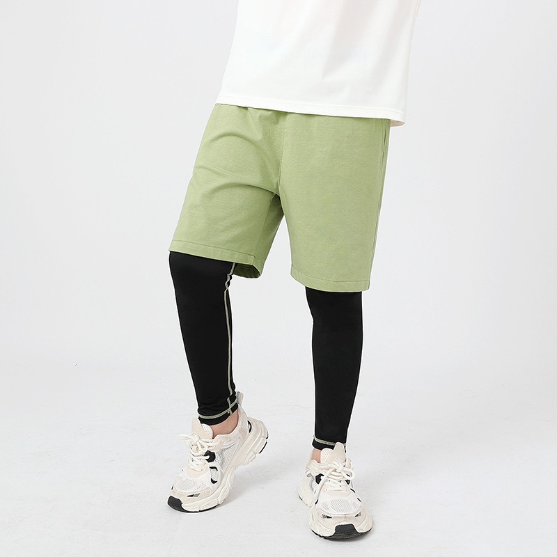 男の子用バスケットボールショーツレギンス2 in 1アスレチ - Boyshort Underwear のレビューと価格
