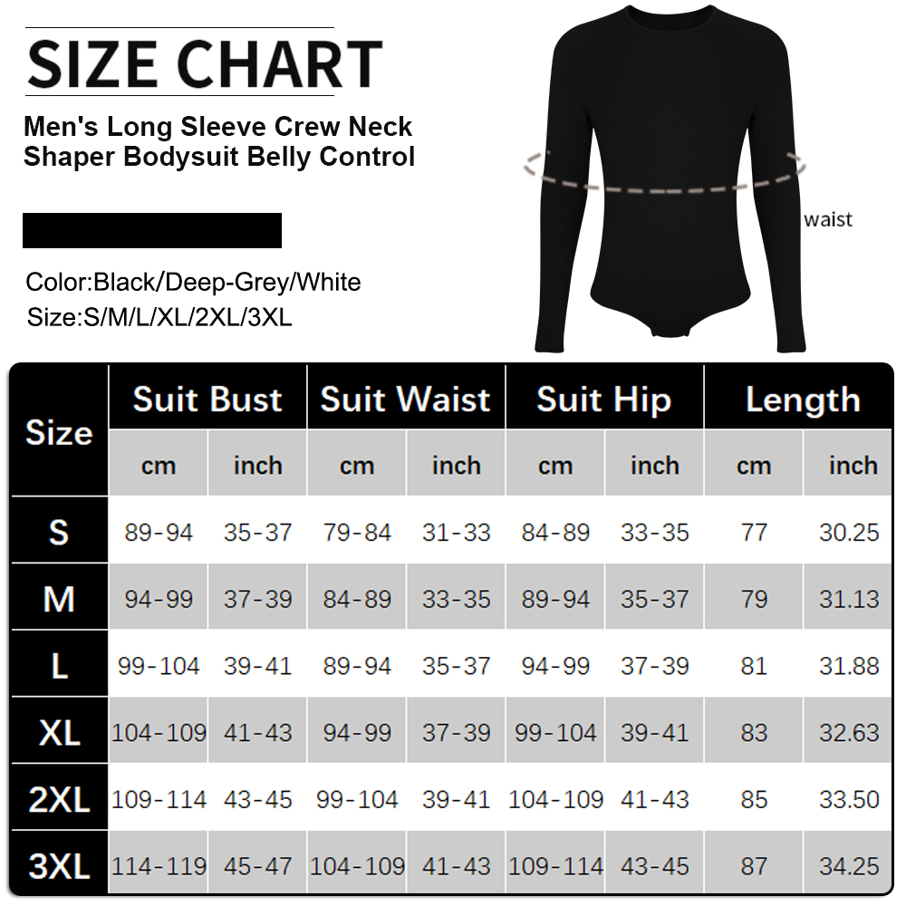メンズ長袖ボディスーツ全身シェイパーロンパースパジャマウエス - Shapewear Bodysuit Firm のレビューと価格
